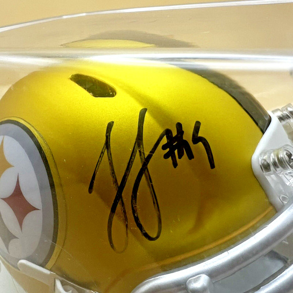 JuJu Smith-Schuster Signed Pittsburgh Steelers Wide Receiver Blaze Mini Helmet - Picture 7 of 7